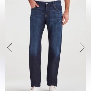 7 For All Mankind Mens Jeans AUSTYN RELAXED STRAIGHT DARK Wash Denim Size 38